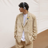 Unisex Jacket Double Breasted Corduroy Suit Casual Jacket